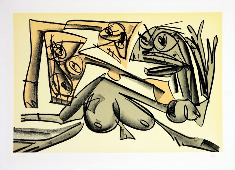 Kafka - Tagebücher IX by Antonio Saura, 1988