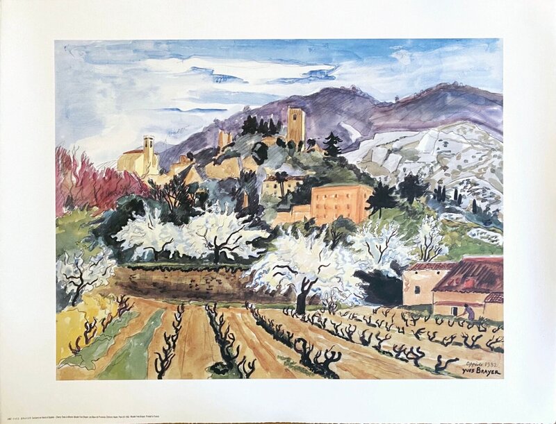 Cerisiers en fleurs à Oppède by Yves Brayer, 1992