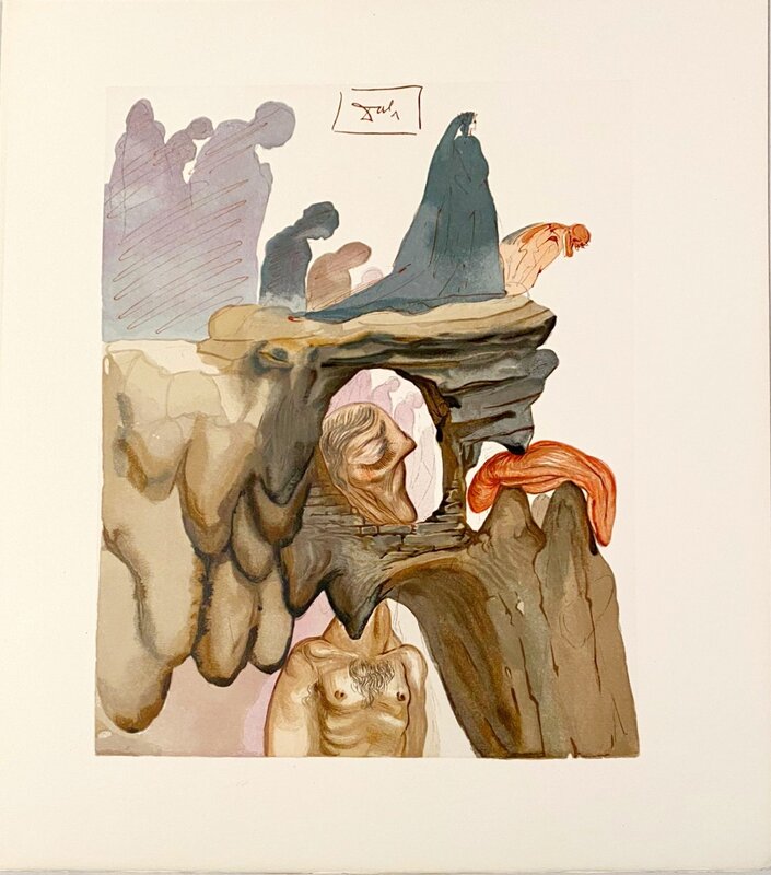 La Divine Comédie - Enfer 22 - Les Prévaricateurs by Salvador Dalí, 1963