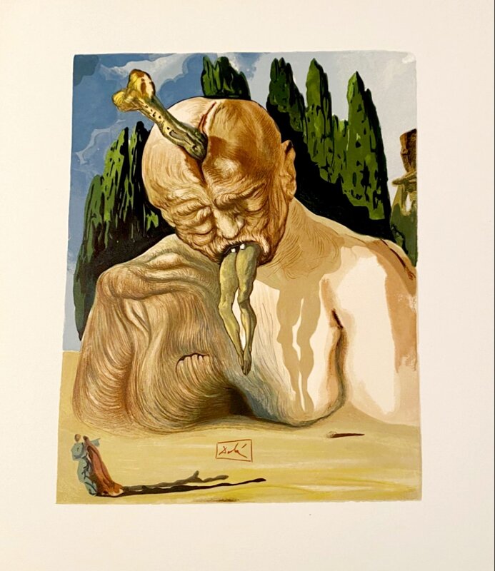 La Divine Comédie - Enfer 27 - Un Diable logicien de Salvador Dalí, 1963