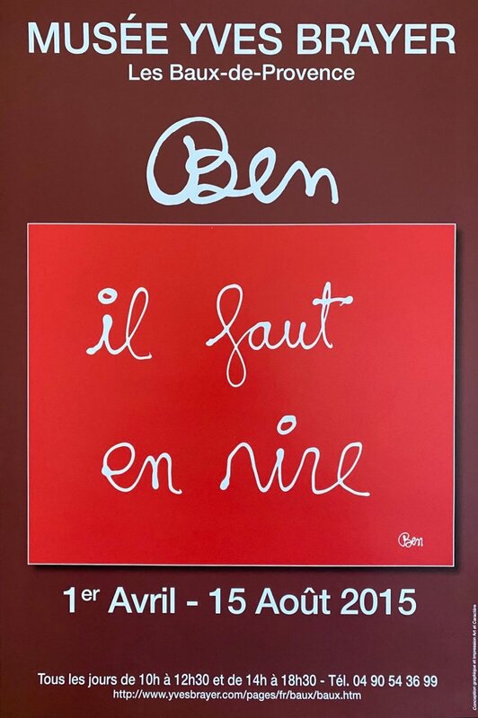 Il faut en rire de Ben Vautier, 2015