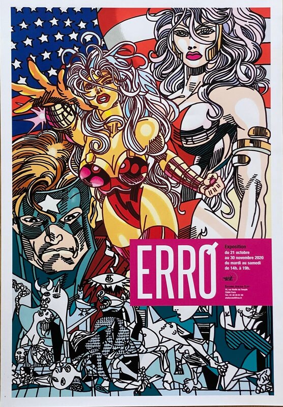 Wonder Woman Exhibition Poster d'Erró, 2020