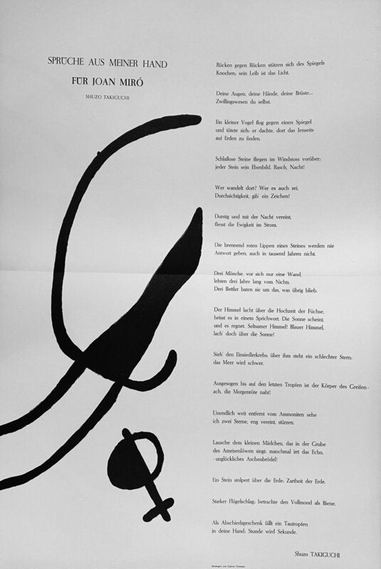 Sprüche aus meiner hand de Joan Miró, 1970