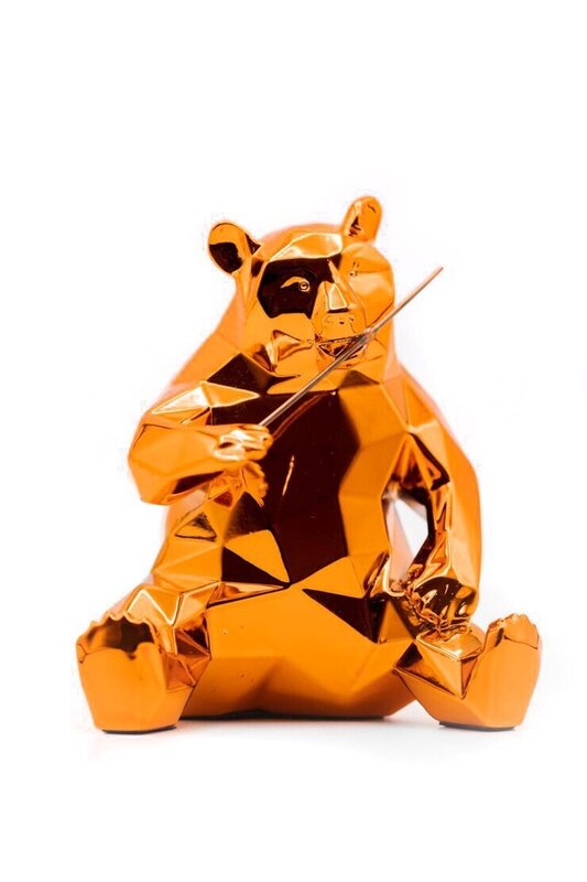 Panda Spirit (Orange Edition) by Richard Orlinski, 2022 (view 4)