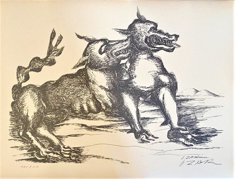 The Labours of Hercule - The dog of Geryon d'Ossip Zadkine, 1960