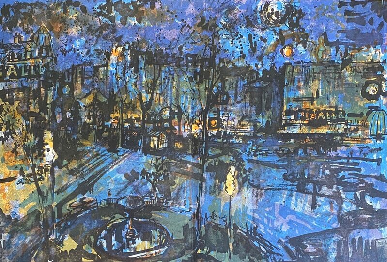 Place Pigalle la nuit, Paris de Jean Commère, 1964