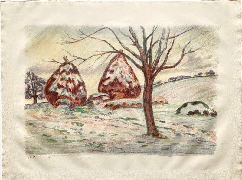 Les Meules en hiver à Palaiseau by Armand Guillaumin, 1898