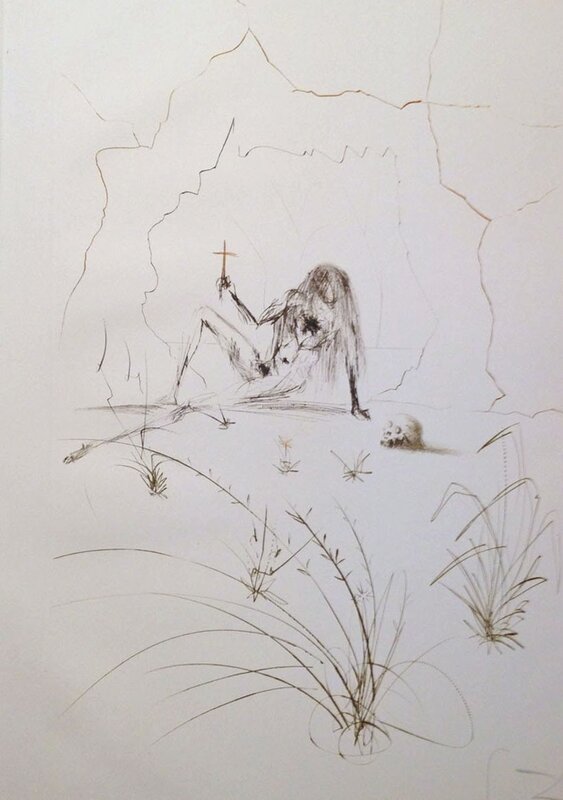 Tristan and Iseult : Brother Ogrin, the Hermit de Salvador Dalí, 1970