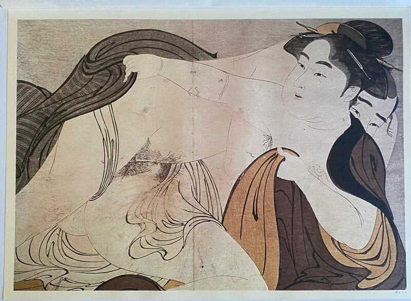 Ukiyo-e Shunga Edo Era by Kitagawa Utamaro, 1995