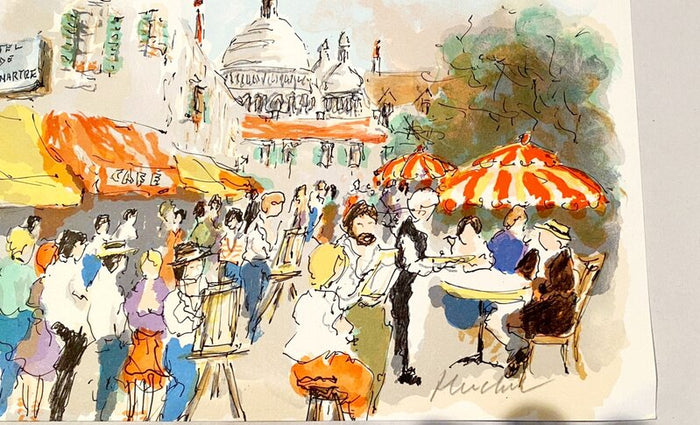 Montmartre: Place du Tertre et Sacré-Cœur d'Urbain Huchet, 1960 (vue 2)