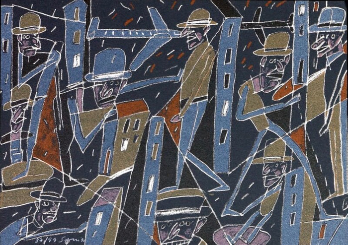 Le froid bleu des contre nuits 4 d'Antonio Seguí, 1990