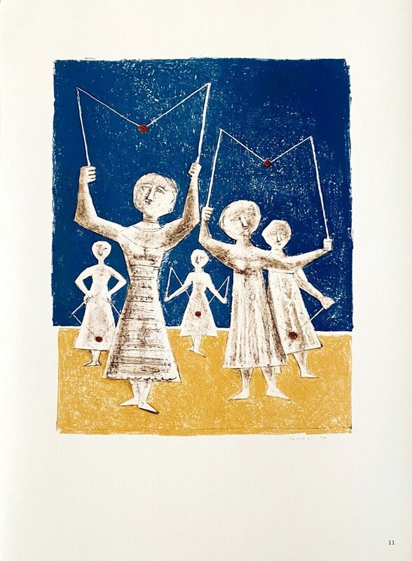 Giocatrici Di Diabolo by Massimo Campigli, 1965