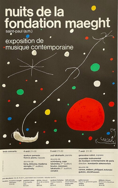 Nuits de la Fondation Maeght de Joan Miró, 1967