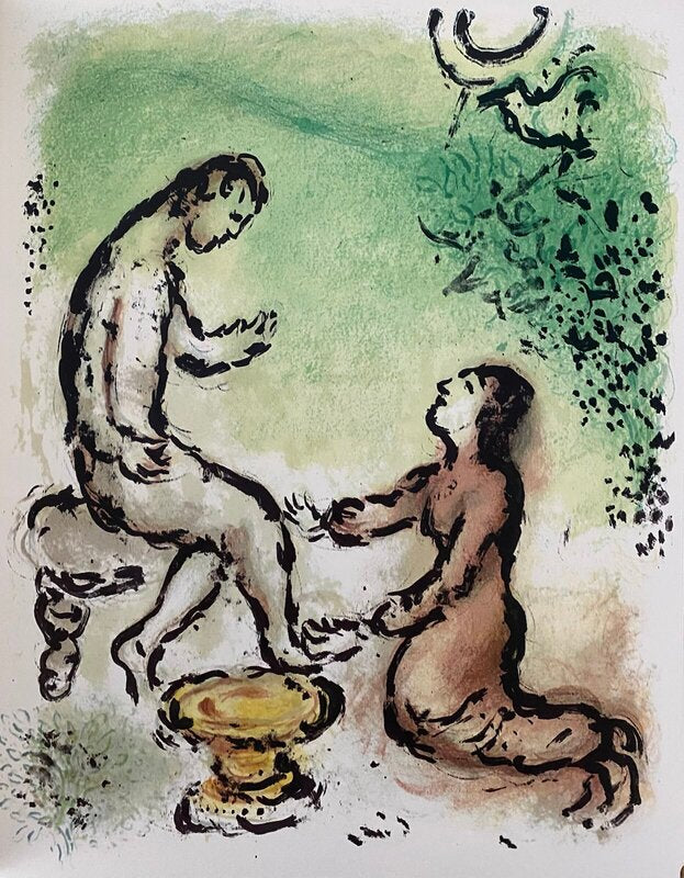 The Odyssey - Odysseus and Eurycleia by Marc Chagall, 1989