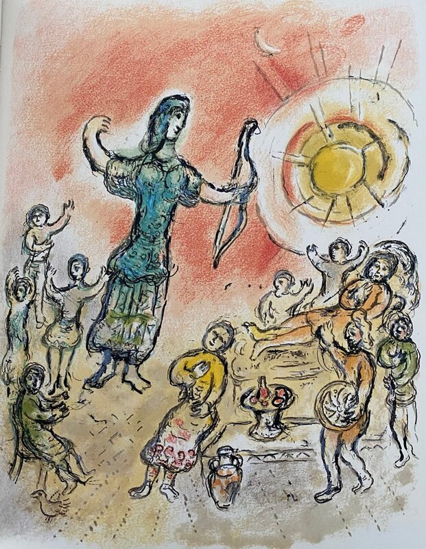The Odyssey - Penelope and Odysseus' bow by Marc Chagall, 1989