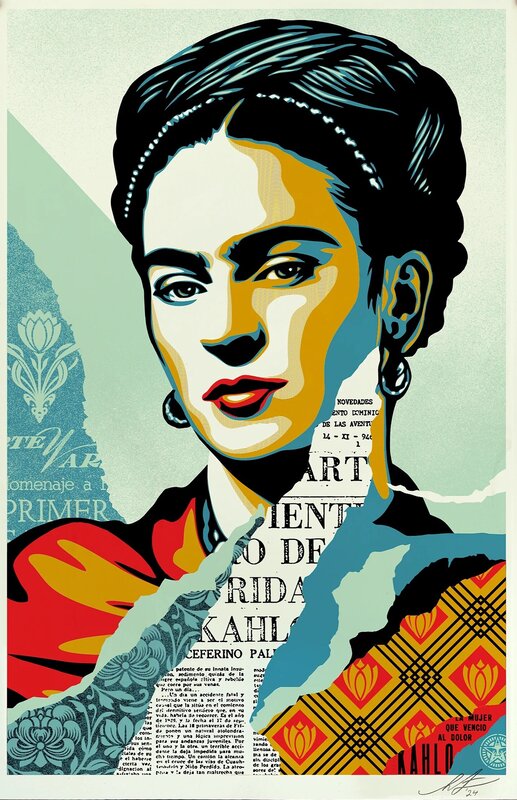 The Woman Who Defeated Pain (Frida Kahlo) de Shepard Fairey, 2024