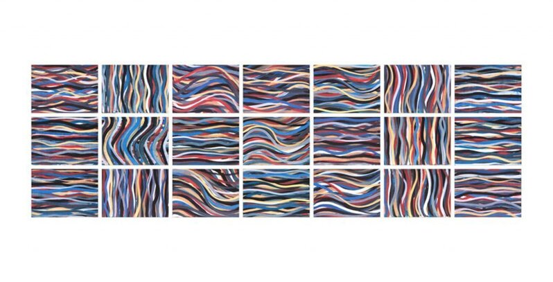 Brushstrokes: Horizontal And Vertical de Sol LeWitt, 1996