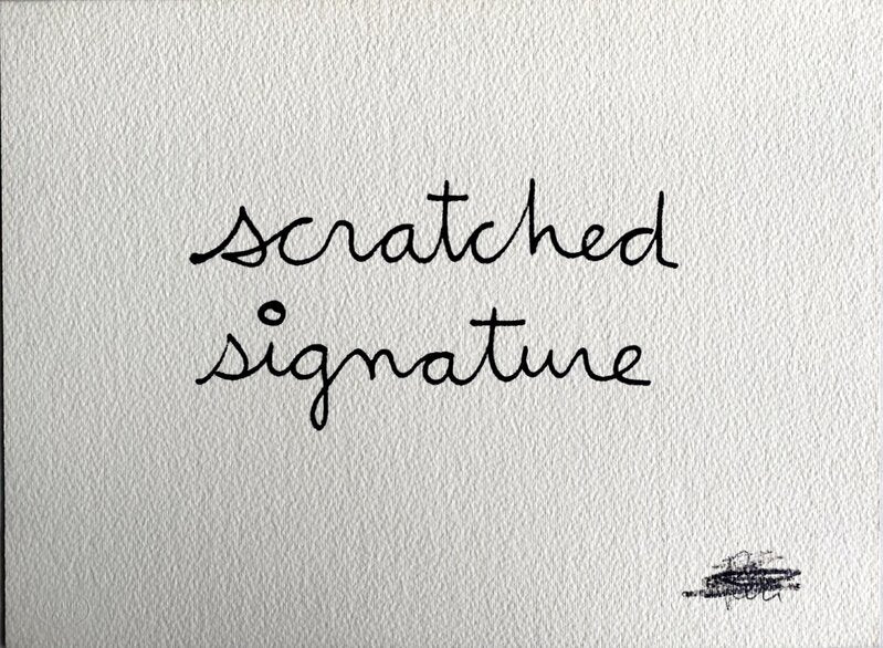 Scratched signature de Ben Vautier, 1975