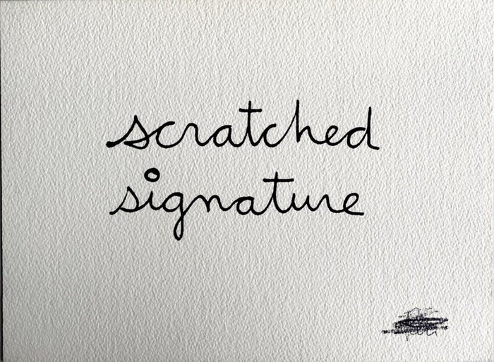 Scratched signature de Ben Vautier, 1975