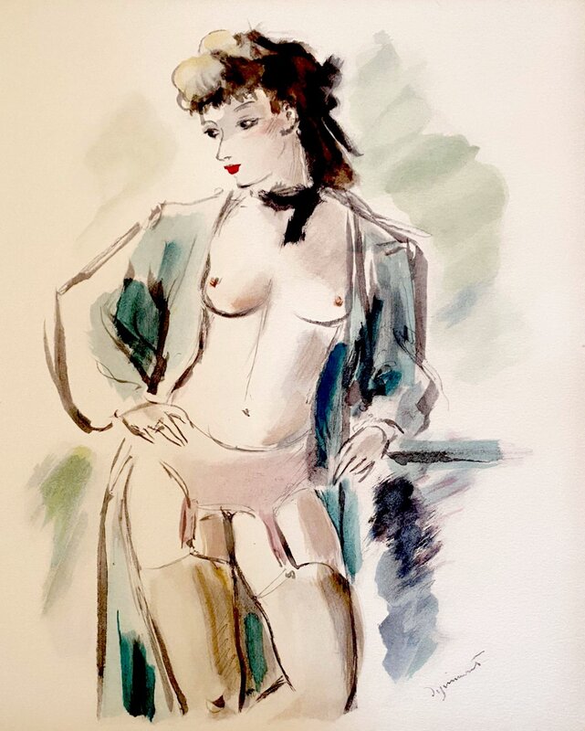 Femme aux jarretelles by André Dignimont, 1968