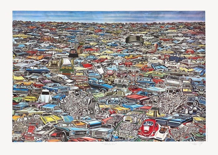 Carscape by Erró, 1974