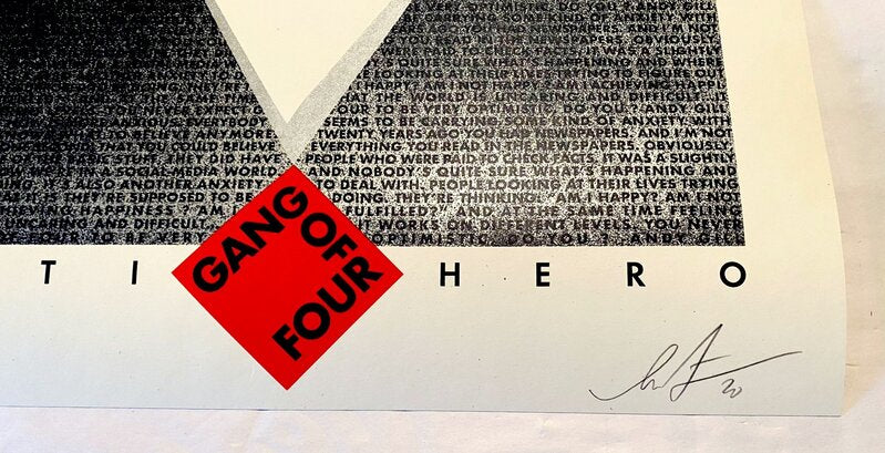 Andy Gill Anti-Hero US de Shepard Fairey, 2020 (vue 3)