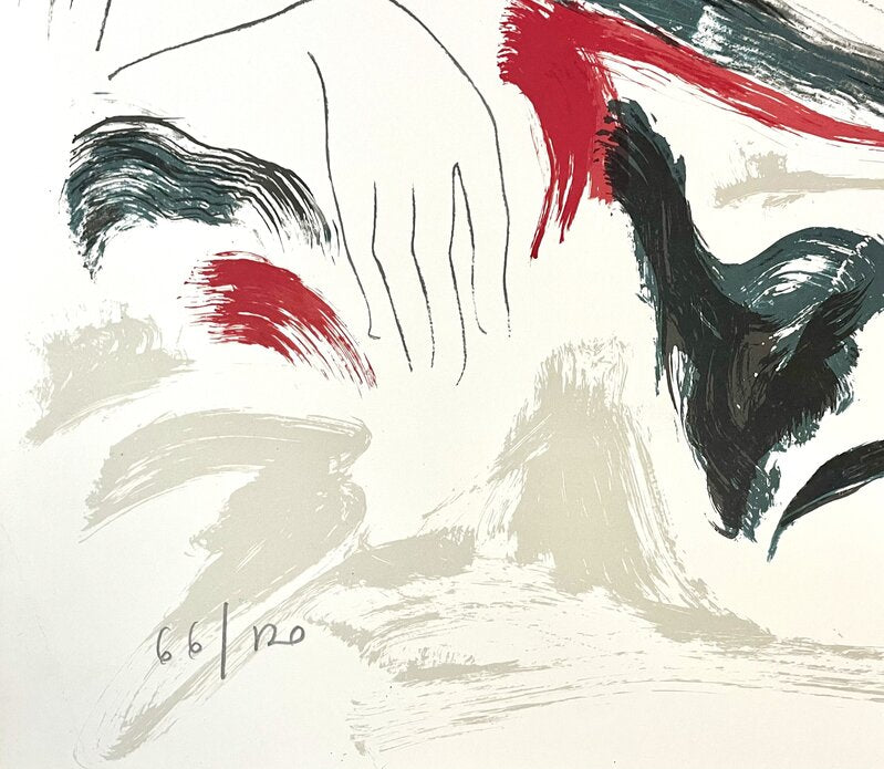 Nu allongé sur fond noir et rouge I by Alain Bonnefoit, 1987 (view 3)