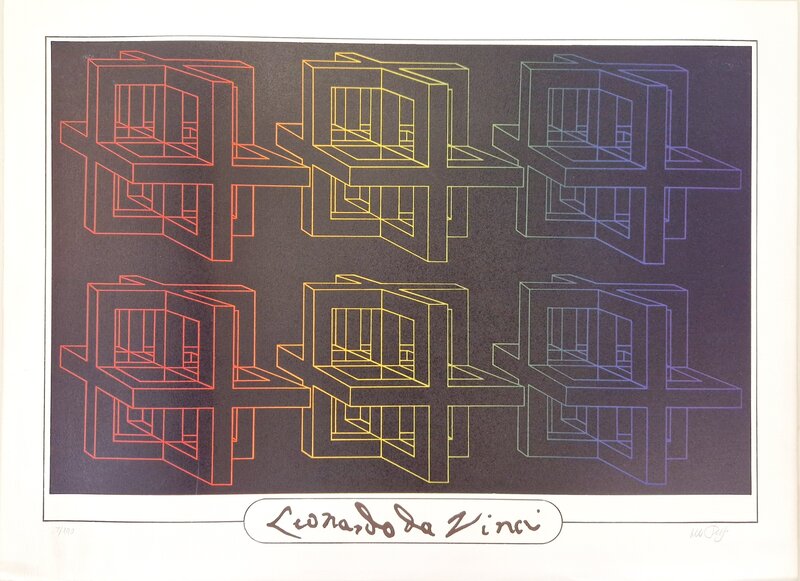 Leonardo da Vinci de Lucio del Pezzo, vers 1970