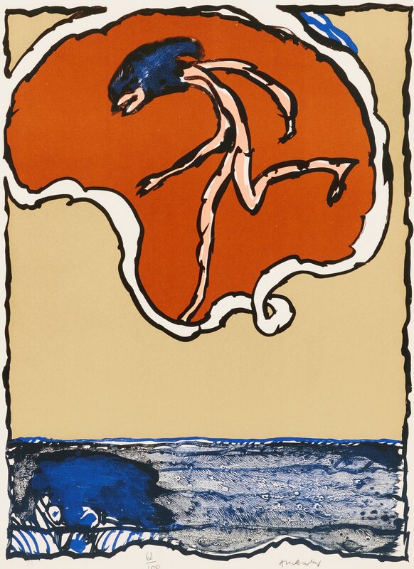 Worldly Flying Object by Pierre Alechinsky, 1978
