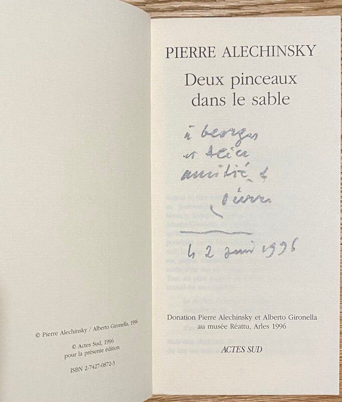 Deux pinceaux dans le sable by Pierre Alechinsky, 1996 (view 2)