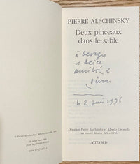 Deux pinceaux dans le sable by Pierre Alechinsky, 1996 (view 2)