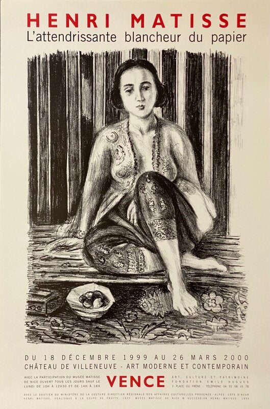 Odalisque à la coupe de fruits de Henri Matisse, 1999