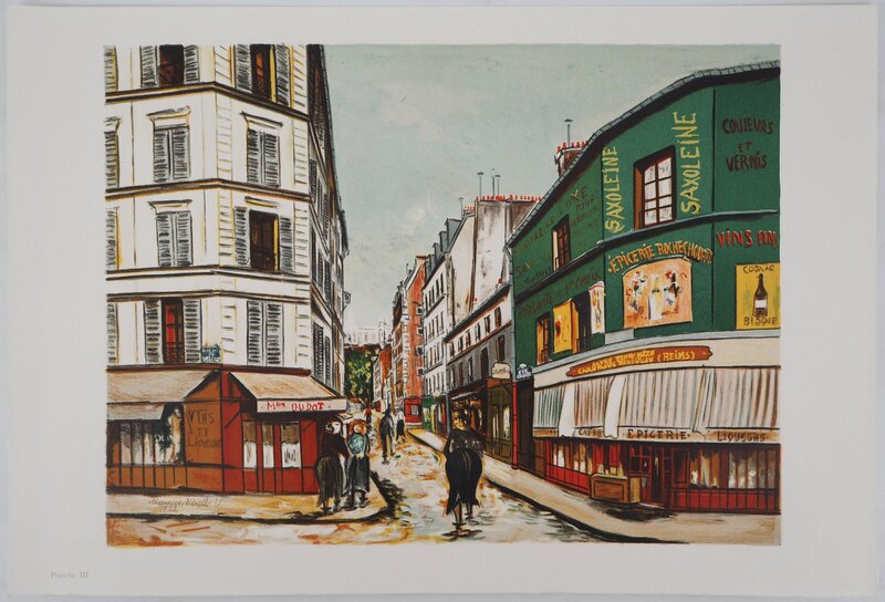 Rue Seveste à Montmartre by Maurice Utrillo, 1980-1989