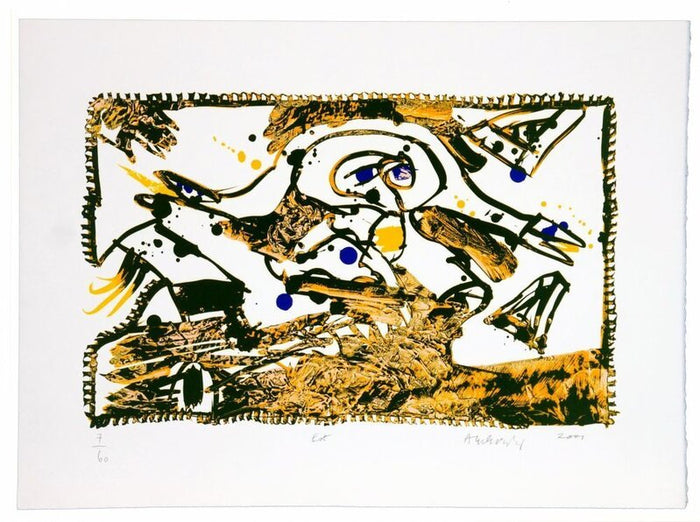 En route (Est) de Pierre Alechinsky, 2001
