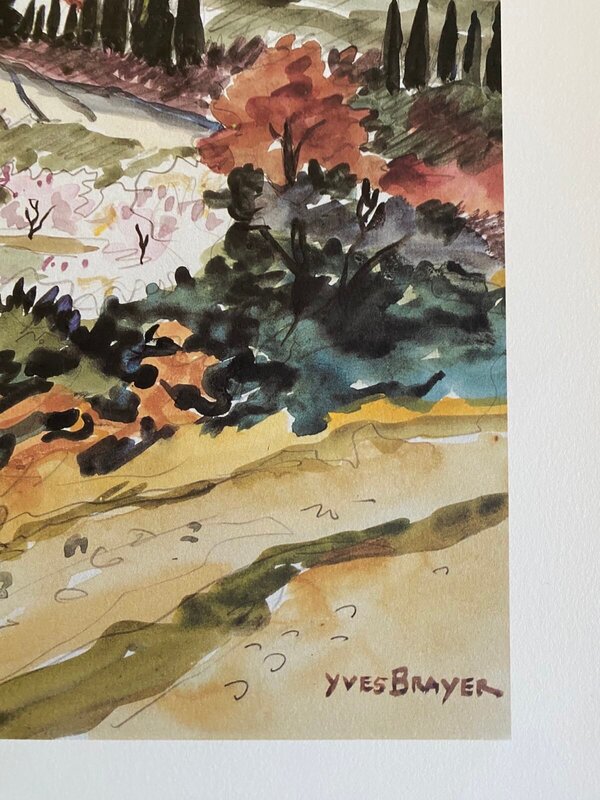 Amandiers en fleurs aux Baux d'Yves Brayer, 1992 (vue 2)