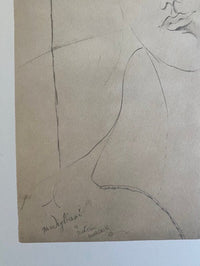 Studio di donna con dedica d'Amedeo Modigliani, 1918 (vue 2)