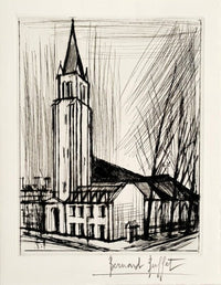 L’église Saint-Germain des Prés by Bernard Buffet, 1970