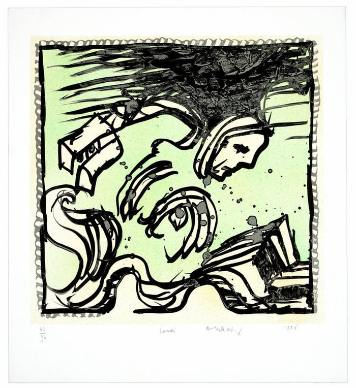 Une bonne semaine / Lundi (A Good Week / Monday) by Pierre Alechinsky, 1998