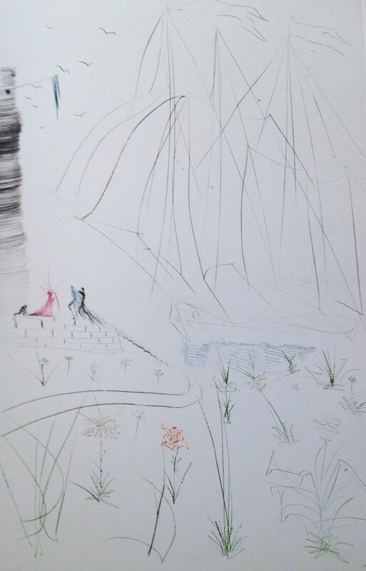 Tristan and Iseult : The Arrival of Iseult by Salvador Dalí, 1970