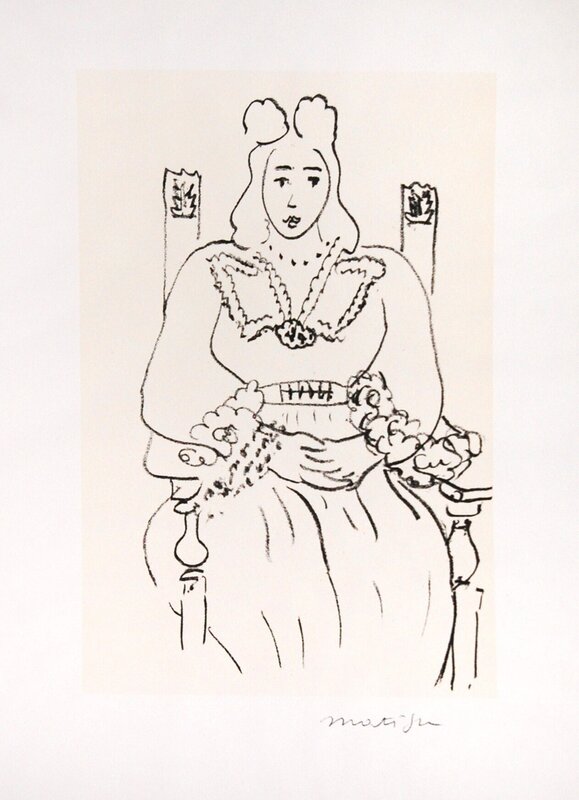 Etude pour poème de Charles d'Orléans by Henri Matisse, 1942-43