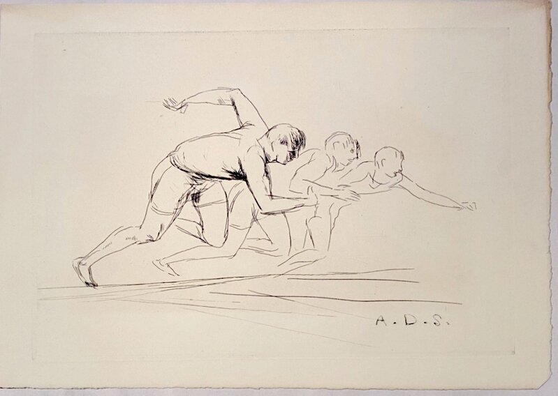 Départ de course de 100 mètres by André Dunoyer de Segonzac, 1930
