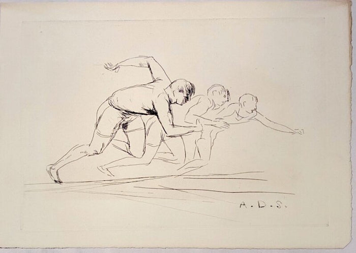 Départ de course de 100 mètres by André Dunoyer de Segonzac, 1930
