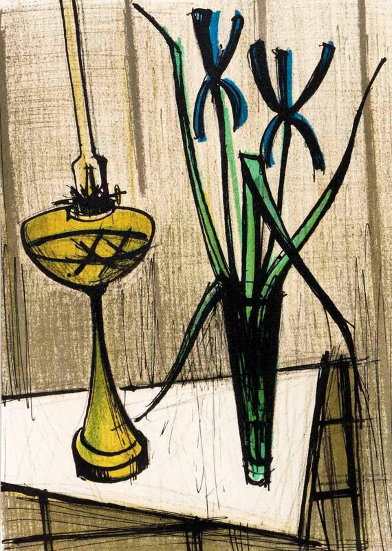 Nature morte aux iris de Bernard Buffet, 1987