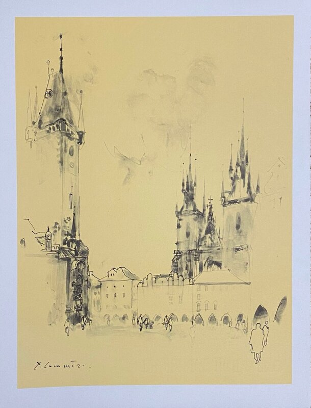 Prague. Place de la Vieille Ville by Jean Commère, 1971