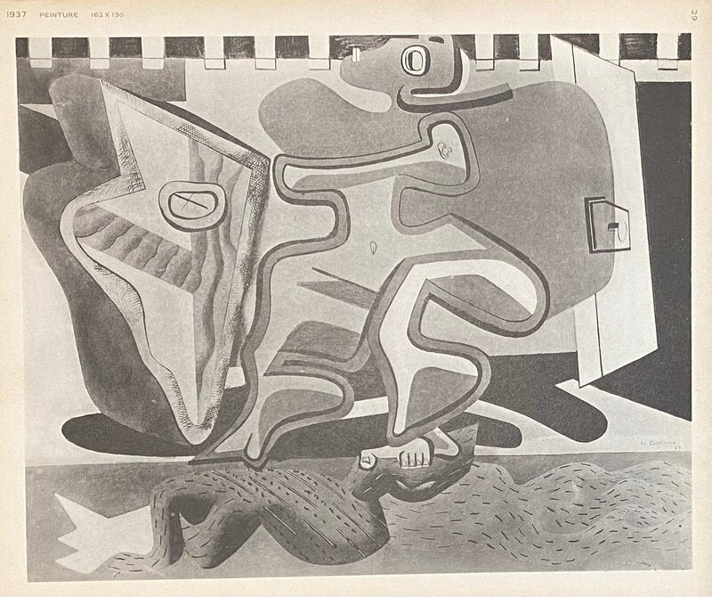 Figure devant une porte blanche de Le Corbusier, 1938