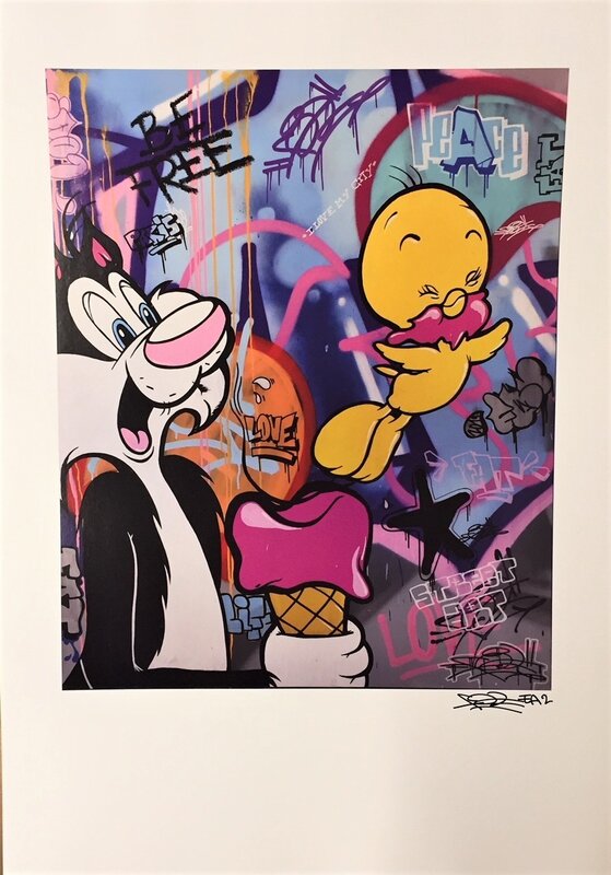 Tweety & Sylvester Print de FAT, 2019 (vue 2)