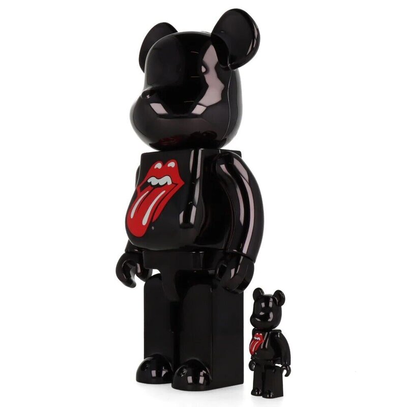 Rolling Stones Lip & Tongue (Black Chrome) 400% + 100% de BE@RBRICK, 2022 (vue 2)