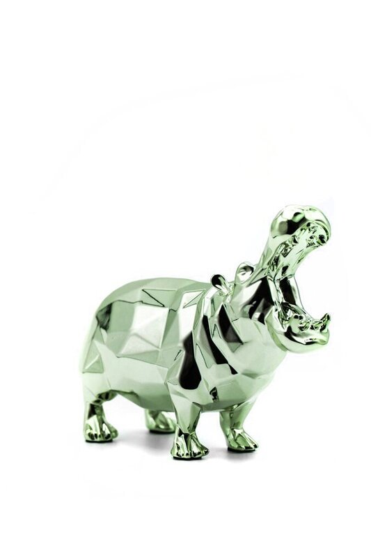 Hippo Spirit (Water Green Edition) de Richard Orlinski, 2022 (vue 3)