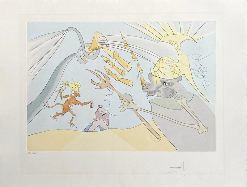 L'Eléphant et le Singe de Jupiter de Salvador Dalí, 1974