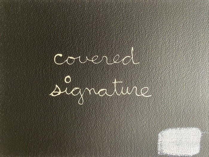 Covered signature de Ben Vautier, 1975